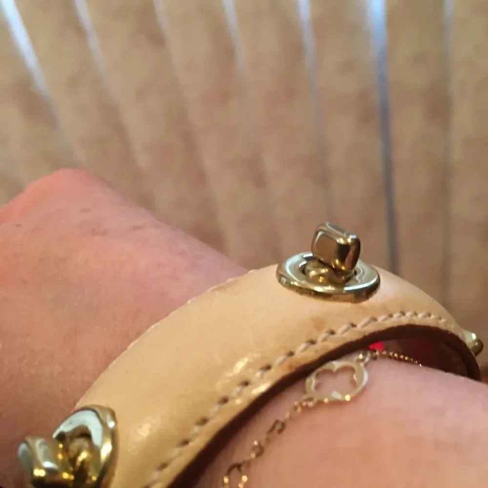 Coach Turn Key Leather Bracelet